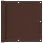 Toldo para balcón tela oxford marrón 90x600 cm de , Sombrillas - Ref: Foro24-135075, Precio: 28,92 €, Descuento: %