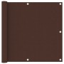Toldo para balcón tela oxford marrón 90x600 cm de , Sombrillas - Ref: Foro24-135075, Precio: 32,19 €, Descuento: %