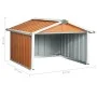 Cobertizo para cortacésped acero galvanizado marrón 92x97x63 cm de , Cobertizos - Ref: Foro24-150910, Precio: 63,51 €, Descue...
