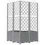 Jardinera con enrejado PP gris claro 80x80x136 cm de , Maceteros y jardineras - Ref: Foro24-153276, Precio: 110,03 €, Descuen...