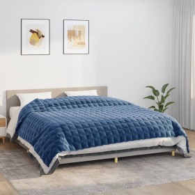 Manta con peso tela azul 235x290 cm 11 kg de , Mantas - Ref: Foro24-350804, Precio: 89,37 €, Descuento: %