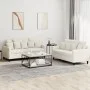 Cream velvet 2-piece sofa set with cushions by , Sofas - Ref: Foro24-3201708, Price: 464,97 €, Discount: %