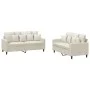 Cream velvet 2-piece sofa set with cushions by , Sofas - Ref: Foro24-3201708, Price: 464,97 €, Discount: %