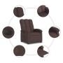 Sillón reclinable eléctrico tela marrón oscuro de , Sillones - Ref: Foro24-3204073, Precio: 236,34 €, Descuento: %