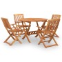 Juego de comedor de jardín 5 piezas madera maciza de acacia de , Conjuntos de jardín - Ref: Foro24-3152901, Precio: 310,93 €,...