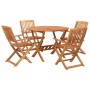Juego de comedor de jardín 5 piezas madera maciza de acacia de , Conjuntos de jardín - Ref: Foro24-3152901, Precio: 310,93 €,...