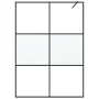Schwarze, halbmattierte Duschwand aus ESG-Glas, 140 x 195 cm von , Duschwände und Duschwände - Ref: Foro24-152109, Preis: 210...