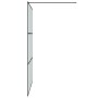 Mampara de ducha vidrio ESG esmerilado negro 140x195 cm de , Paredes y mamparas de ducha - Ref: Foro24-152114, Precio: 228,01...