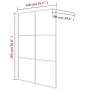 Black frosted ESG glass shower screen 140x195 cm by , Shower walls and screens - Ref: Foro24-152114, Price: 223,80 €, Discoun...