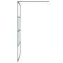 Mampara de ducha vidrio ESG semiesmerilado negro 115x195 cm de , Paredes y mamparas de ducha - Ref: Foro24-152128, Precio: 18...