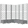 Jardinera con enrejado PP gris claro 120x120x121,5 cm de , Maceteros y jardineras - Ref: Foro24-153277, Precio: 120,12 €, Des...