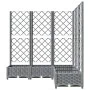 Jardinera con enrejado PP gris claro 120x120x121,5 cm de , Maceteros y jardineras - Ref: Foro24-153277, Precio: 120,12 €, Des...