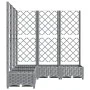 Jardinera con enrejado PP gris claro 120x120x121,5 cm de , Maceteros y jardineras - Ref: Foro24-153277, Precio: 120,12 €, Des...