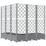 Jardinera con enrejado PP gris claro 120x120x121,5 cm de , Maceteros y jardineras - Ref: Foro24-153277, Precio: 120,12 €, Des...