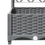 Jardinera con enrejado PP gris claro 120x120x121,5 cm de , Maceteros y jardineras - Ref: Foro24-153277, Precio: 120,12 €, Des...