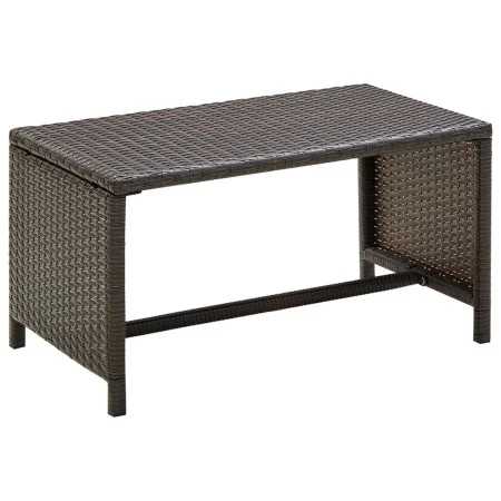 Mesa de centro de ratán sintético marrón 70x40x38 cm de , Mesas de centro - Ref: Foro24-46393, Precio: 49,92 €, Descuento: %