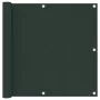Toldo para balcón tela oxford verde oscuro 90x400 cm de , Sombrillas - Ref: Foro24-135001, Precio: 20,81 €, Descuento: %