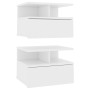 Mesita de noche flotantes 2 uds madera contrachapada 40x31x27cm de vidaXL, Mesitas de noche - Ref: Foro24-800406, Precio: 57,...