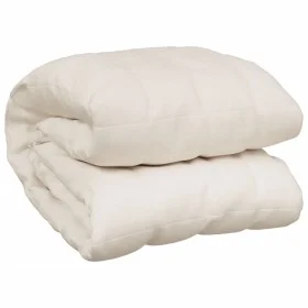 Manta con peso tela color crema claro 200x200 cm 9 kg de , Mantas - Ref: Foro24-350760, Precio: 77,79 €, Descuento: %
