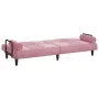 Sofá cama con reposabrazos terciopelo rosa de , Sofás - Ref: Foro24-351897, Precio: 261,37 €, Descuento: %