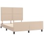 Estructura de cama cabecero cuero sintético capuchino 140x200cm de , Camas y somieres - Ref: Foro24-3125517, Precio: 201,83 €...