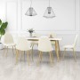 Sillas de comedor 6 unidades terciopelo blanco crema de , Sillas de comedor - Ref: Foro24-3082879, Precio: 393,65 €, Descuent...