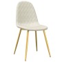 Sillas de comedor 6 unidades terciopelo blanco crema de , Sillas de comedor - Ref: Foro24-3082879, Precio: 393,65 €, Descuent...