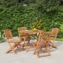Juego de comedor de jardín 5 piezas madera maciza de acacia de , Conjuntos de jardín - Ref: Foro24-3152898, Precio: 294,99 €,...