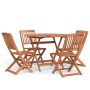 Juego de comedor de jardín 5 piezas madera maciza de acacia de , Conjuntos de jardín - Ref: Foro24-3152898, Precio: 294,99 €,...