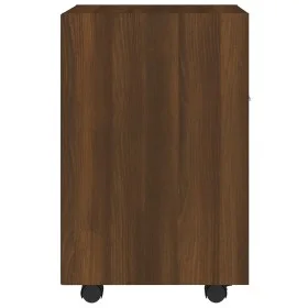 Armario auxiliar con ruedas contrachapado roble 33x38x60 cm de , Taquillas y armarios de almacenamiento - Ref: Foro24-815854,...