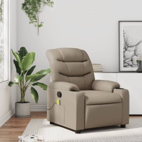 Sillón de masaje reclinable cuero sintético color capuchino de , Sillones - Ref: Foro24-374146, Precio: 229,88 €, Descuento: %