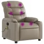 Sillón de masaje reclinable cuero sintético color capuchino de , Sillones - Ref: Foro24-374146, Precio: 226,67 €, Descuento: %