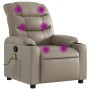 Sillón de masaje reclinable cuero sintético color capuchino de , Sillones - Ref: Foro24-374146, Precio: 229,88 €, Descuento: %