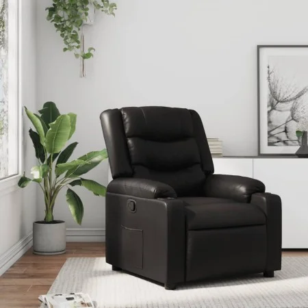 Black synthetic leather recliner by , Armchairs - Ref: Foro24-374119, Price: 242,87 €, Discount: %