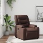 Sillón de masaje reclinable cuero sintético marrón de , Sillones - Ref: Foro24-374125, Precio: 236,16 €, Descuento: %