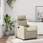 Cream synthetic leather recliner by , Armchairs - Ref: Foro24-374184, Price: 187,20 €, Discount: %