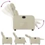 Cream synthetic leather recliner by , Armchairs - Ref: Foro24-374184, Price: 187,20 €, Discount: %