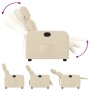 Sillón reclinable de tela crema de , Sillones - Ref: Foro24-374173, Precio: 217,63 €, Descuento: %