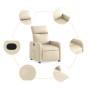 Sillón reclinable de tela crema de , Sillones - Ref: Foro24-374173, Precio: 217,63 €, Descuento: %
