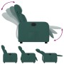 Sillón reclinable de tela verde oscuro de , Sillones - Ref: Foro24-374171, Precio: 200,28 €, Descuento: %