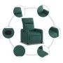 Dark green fabric recliner by , Armchairs - Ref: Foro24-374171, Price: 196,99 €, Discount: %