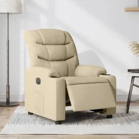 Cream fabric electric recliner chair by , Armchairs - Ref: Foro24-3206635, Price: 293,41 €, Discount: %