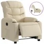 Sillón reclinable eléctrico de tela crema de , Sillones - Ref: Foro24-3206635, Precio: 293,41 €, Descuento: %