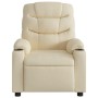 Sillón reclinable eléctrico de tela crema de , Sillones - Ref: Foro24-3206635, Precio: 288,50 €, Descuento: %