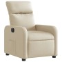 Sillón reclinable eléctrico de tela crema de , Sillones - Ref: Foro24-3206689, Precio: 253,13 €, Descuento: %