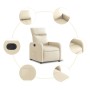 Sillón reclinable eléctrico de tela crema de , Sillones - Ref: Foro24-3206689, Precio: 253,13 €, Descuento: %