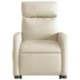 Sillón reclinable elevable de tela color crema de , Sillones - Ref: Foro24-3206707, Precio: 295,31 €, Descuento: %