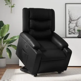 Sillón reclinable y elevable eléctrico cuero sintético negro de , Sillones - Ref: Foro24-3206559, Precio: 360,65 €, Descuento: %