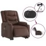 Sillón de masaje elevable eléctrico cuero sintético marrón de , Sillones - Ref: Foro24-3206565, Precio: 379,77 €, Descuento: %