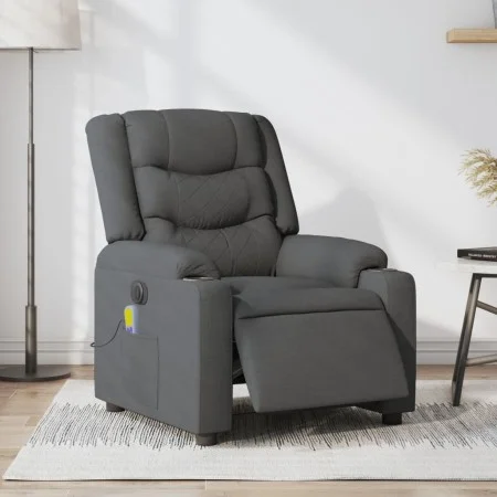 Sillón reclinable de masaje eléctrico tela gris oscuro de , Sillones - Ref: Foro24-3206571, Precio: 369,68 €, Descuento: %